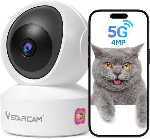 VSTARCAM 2K QHD Security Camera Indoor, Room Camera Baby Monitor 360° for Home Security, WiFi Camera with 2.4 GHz Wi-Fi, One-Touch Call, Smart Motion Tracking, IR Night Vision in Saudi Arabia