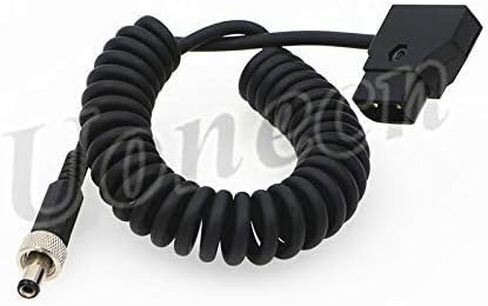 Uonecn D Tap to Locking DC 5.5 2.1/2.5mm Power Cable, Right Angle DC Spring Cable for Video Devices PIX-E7 PIX-E5 Touchscreen Display, Hollyland Mars 400s, 7.8-39.4inch in Kuwait