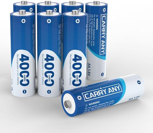 4000mWh 4 Pack aa Rechargeable Batteries, aa Lithium Battery | High Capacity Double A Batteries, Constant 1.5V Output, 2000+ Cycles, Wide Temp -40°F~140°F, for Blink Outdoor Camera Xbox in Saudi Arabia