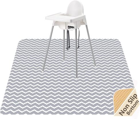 Baby Splat Mat for Under High Chair, 51 x 51 Inch Wipeable Splash Mat, Waterproof and Washable, Anti-Slip Floor Protector in Kuwait