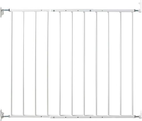 KidCo 24.75-42.5" Safeway Walk Through Baby Gate for Stairs and Doorways | No-Trip Top of Stairs Baby Gate No Bottom Bar | Quick-Release Mounted Hardware for Security and Easy Removal (White) in Saudi Arabia