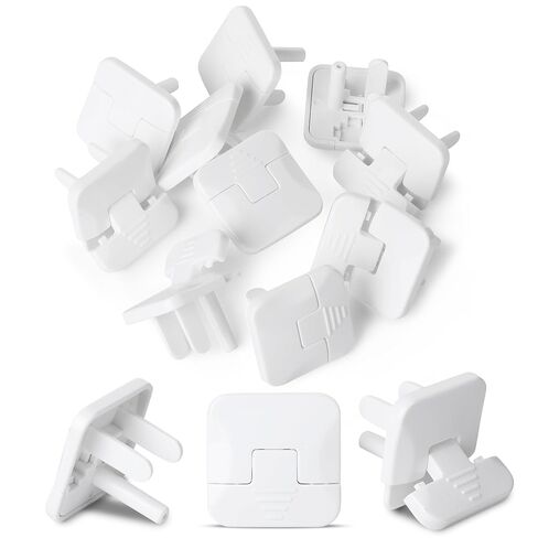 Bates- Outlet Covers Child Proof, 10 Pack, White, 3 Prong Outlet Covers in Kuwait