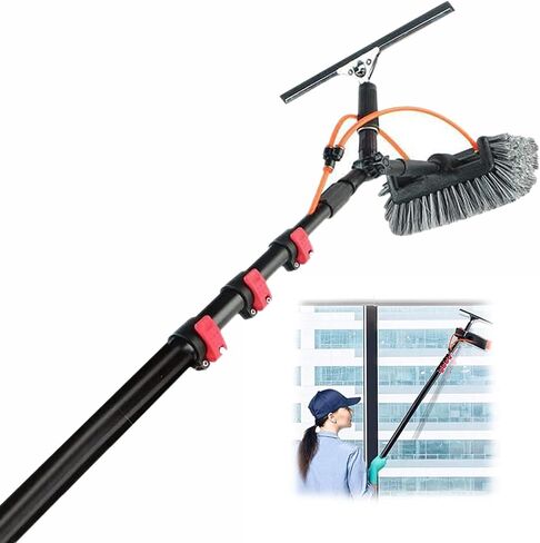 Telescopic Window Cleaning Pole - Extendable Tool for High Reach Cleaning of Solar Panels and Glass in Kuwait