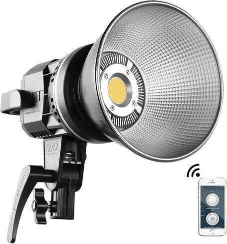 GVM Great Video Maker 80W CRI97+ Video Lights with Bowens Mount Color Temperature 5600K Dimmable LED Continuous Lighting Spotlight Photography Shooting Light with Reflector (80W + Filter) (VC-P80S) in Kuwait