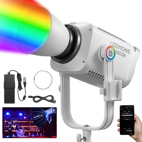Godox LA300R RGB COB LED Video Light 330W Full-Color Continuous Light Kit with Carry Bag CCT 1800K-10000K 94700lux Bowens Mount RGB Video Light Support APP Control in Kuwait