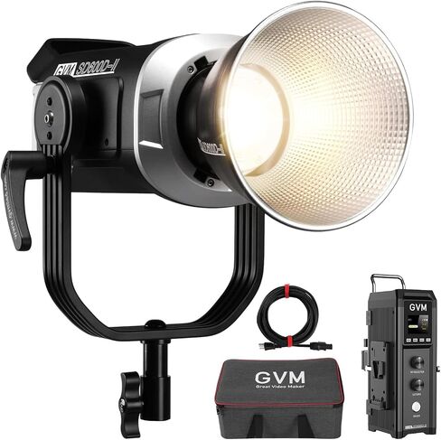GVM 600W Bi-Color LED Video Light, 2700K-6800K Studio Photography Lighting, 128000Lux/1m Continuous Lighting Kit with APP & DMX Control for Filmmaking, Live Streaming, Broadcasting in Kuwait