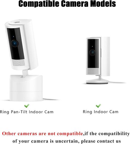 Wall Mount Compatible with Ring Pan-Tilt Indoor Cam(2024),Ring Indoor Cam | Metal Camera Holder Bracket,Camera Corner Ceiling Mount,Stable and Durable,Two Ways Installation-Adhesive or Drilling,2 Pack in Kuwait