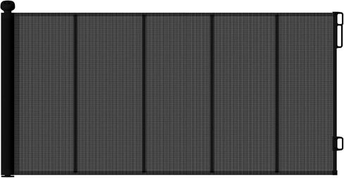 55" Retractable Baby Gates, 34" Tall Mesh Baby Gate with 4 Reinforced Rods, Prevents Kids & Dogs from Crawling Under, Retractable Dog Gate for Doorways, Hallways, Indoor/Outdoor, Black in Kuwait