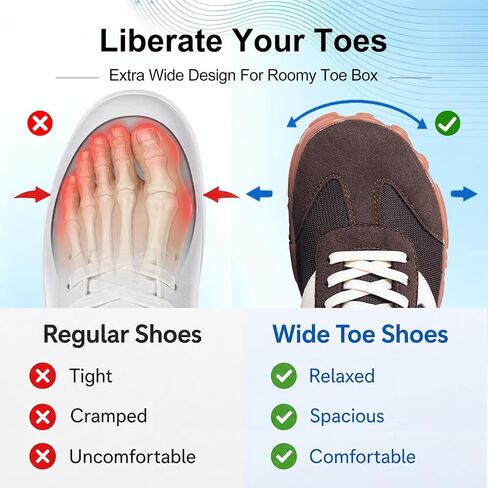 Barefoot Shoes Women Men Wide Toe Box, Zero Drop Grounded Non-Slip Sneakers for Trail Running Hiking Walking Biking Tennis, Lightweight Breathable Comfortable Casual Minimalist Fashion Footwear Unisex | Non-Slip Hiking Trail Running Tennis Travel Workout  in Kuwait