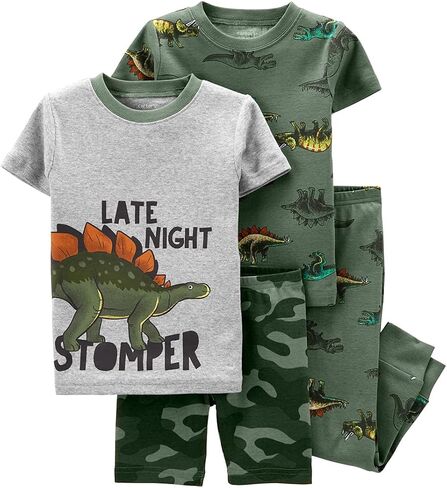 Carter's 4 Piece Pajama Set (Green Dino/Stomper, 2T) in Kuwait