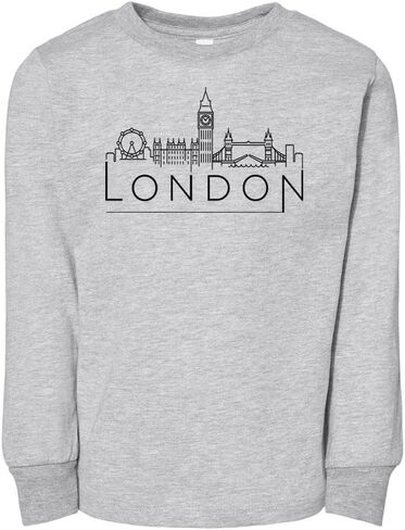 Skyline London England Toddler Kids Long Sleeve T-Shirt in Kuwait