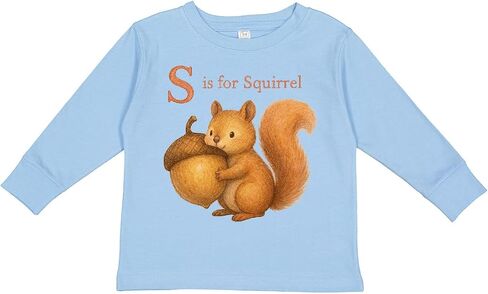 inktastic S is for Squirrel Toddler Long Sleeve T-Shirt in Kuwait