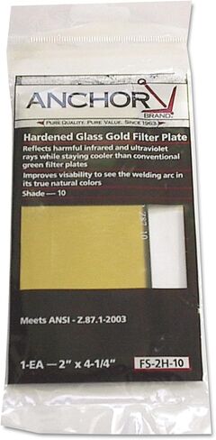 FS-2H-10 #10 GLASS FILTER PLATE 2"x4 1/4" - GOLD (PACK OF 10) in Kuwait