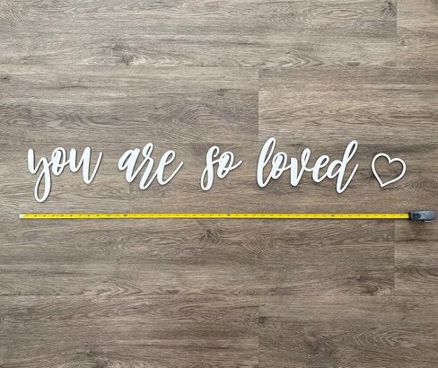 You are so loved Small Quote Wall Sign,Wood Sign Home Decor,Nursery Crib Boy Room Office Home Wall Art Baby Shower Party Decor in Kuwait