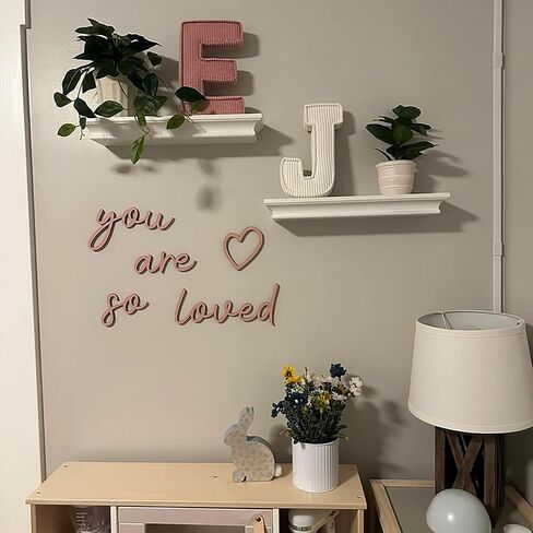 You are so loved Small Quote Wall Sign,Wood Sign Home Decor,Nursery Crib Boy Room Office Home Wall Art Baby Shower Party Decor in Kuwait