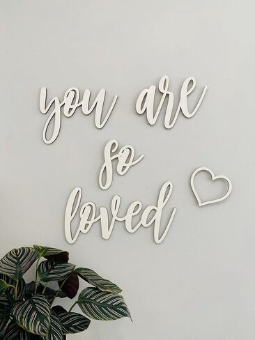 You are so loved Small Quote Wall Sign,Wood Sign Home Decor,Nursery Crib Boy Room Office Home Wall Art Baby Shower Party Decor in Kuwait