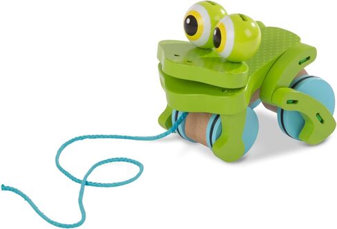 Melissa & Doug First Play Frolicking Frog Wooden Pull Toy in Kuwait