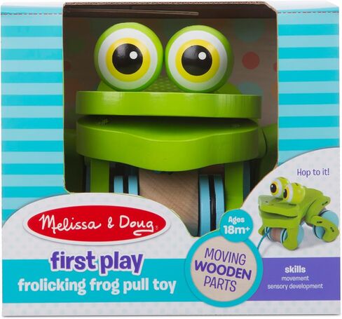 Melissa & Doug First Play Frolicking Frog Wooden Pull Toy in Kuwait