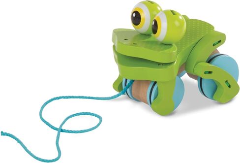 Melissa & Doug First Play Frolicking Frog Wooden Pull Toy in Kuwait
