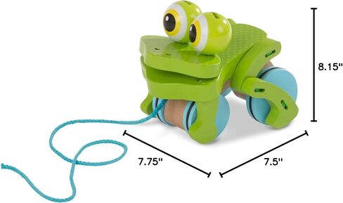 Melissa & Doug First Play Frolicking Frog Wooden Pull Toy in Kuwait