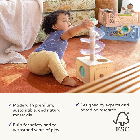 Lovevery | The Babbler Play Kit, Birthday Play Kit, Montessori Toddler Toy, 8 Play Products, 1 Board Book, and Play Guide (Best Birthday Gift for 1 Year Old), Medium in Kuwait