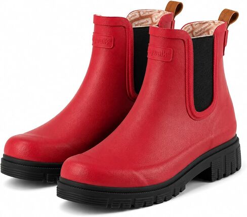 Women's Waterproof Pull-On Chelsea Rain Boots for Outdoor Work | Waterproof Chelsea rain boots with easy pull-on design and easy-clean rubber for rain, gardening, dog walks, and daily use in Saudi Arabia