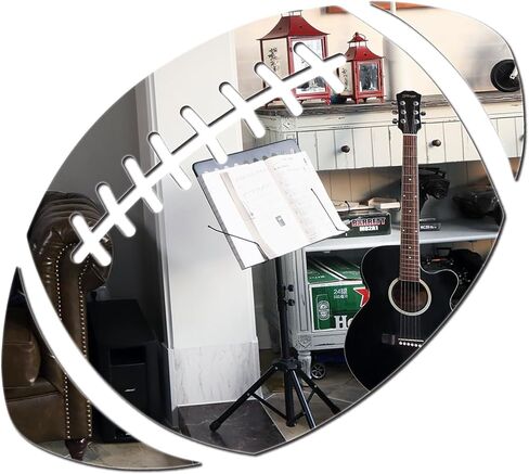 ODOTTAA Cute Acrylic Mirror Sticker Decal for Decor (Football 30cm) in Kuwait