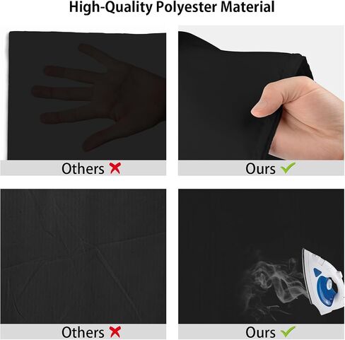 10x10FT Black Backdrop, Black Photo Backdrops for Photoshoot | Chromakey Polyester Fabric Pure Black Photo Backdrop Curtain for Portrait Photoshoot Party Photography Video (Backdrop Only) in Kuwait