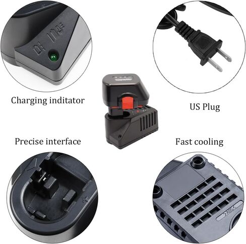 Ni-CD Ni-MH Battery Charger for Bosch, 7.2V 9.6V 18V 14.4V AL1411DV Battery Charger for BAT038 BAT048 BAT043 BAT045 BTA120 (US Plug) in Kuwait