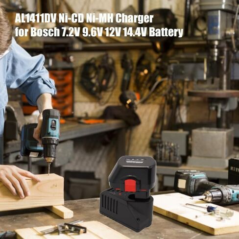 Ni-CD Ni-MH Battery Charger for Bosch, 7.2V 9.6V 18V 14.4V AL1411DV Battery Charger for BAT038 BAT048 BAT043 BAT045 BTA120 (US Plug) in Kuwait