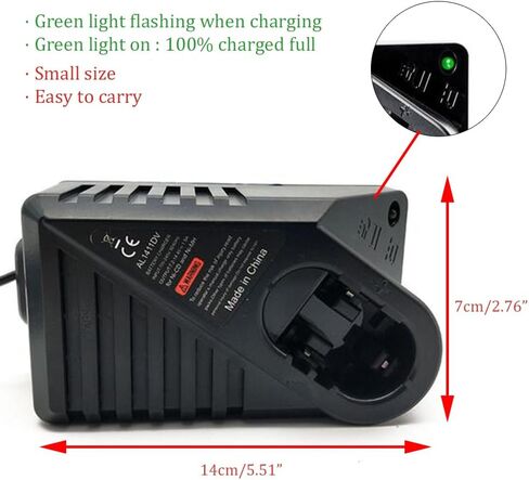 Ni-CD Ni-MH Battery Charger for Bosch, 7.2V 9.6V 18V 14.4V AL1411DV Battery Charger for BAT038 BAT048 BAT043 BAT045 BTA120 (US Plug) in Kuwait