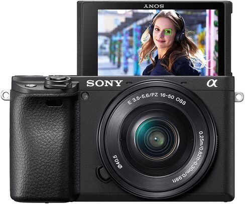 Sony a6400 Mirrorless Camera with 16-50mm Lens with Real-Time Eye Auto Focus, 4K Video ILCE-6400L/B + 64GB Card + NP-FW50 Battery + Photography Software + Filter Kit + Charger + Case + More (Renewed) | For Photography & Video | 4K Video | Real-Time Eye AF in Kuwait