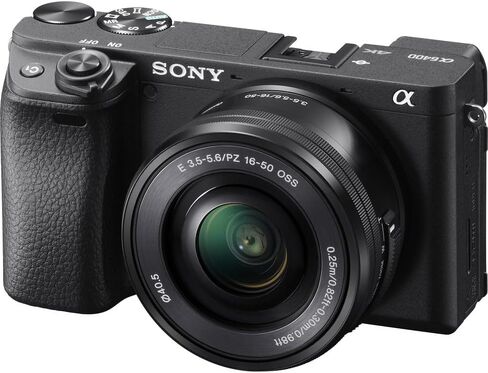 Sony a6400 Mirrorless Camera with 16-50mm Lens with Real-Time Eye Auto Focus, 4K Video ILCE-6400L/B + 64GB Card + NP-FW50 Battery + Photography Software + Filter Kit + Charger + Case + More (Renewed) | For Photography & Video | 4K Video | Real-Time Eye AF in Kuwait