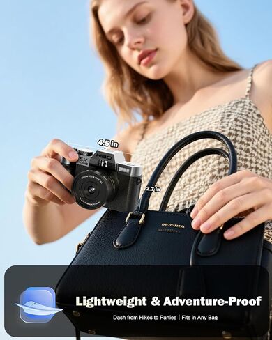 NBD 5K 64MP Digital Cameras for Photography,16X Zoom，Flip Screen,Dual-Lens | WiFi, Autofocus, Wide & Macro Lens, Microphone, 2 Batteries, 64GB Card, for YouTube, Vlogging,Travel, Beginners and Adults in Kuwait