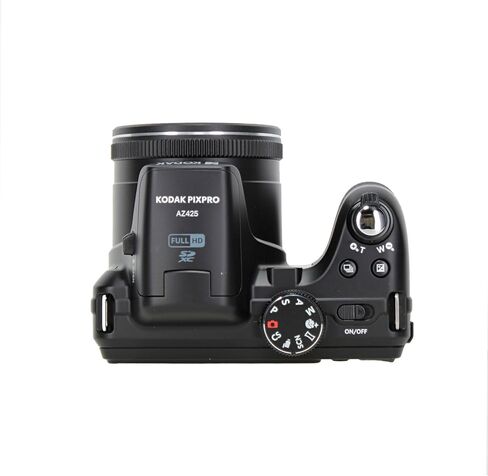 Kodak PIXPRO AZ425 Digital Camera (Black) | 20MP Sensor, 42x Optical Zoom, 24mm Wide-Angle Lens & Optical Image Stabilization | Great for Travel & Everyday Photos (AZ425BK) + 32GB Card + Bag + Cloth in Kuwait