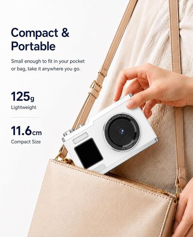 Point and Shoot Digital Camera 16X Zoom Dual Screen Selfie Fill Light | Fun Filters Ideal Birthday Christmas Gift for Boys Girls and Teens in Kuwait