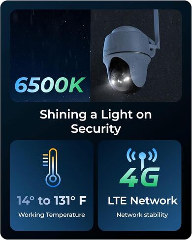 REOLINK 4K LTE Cellular Security Camera Wireless Outdoor, No WiFi 3G/4G Solar Powered, 360 Auto Tracking AI Detection, Color Night Vision, max. 512G Local Storage, SIM Card Included, Go PT Ultra+SP2 in Kuwait