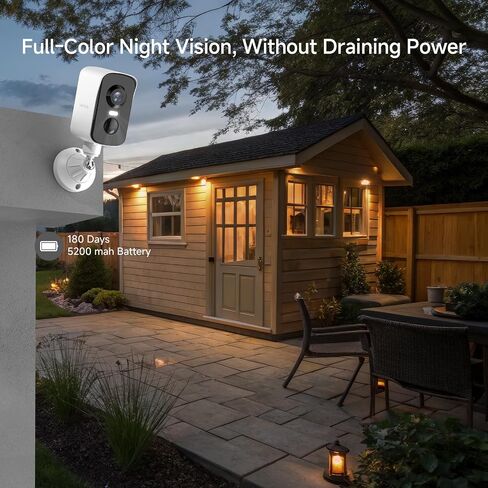 Arenti 340° Pan Wireless Security Camera Outdoor Magnetic, 3MP Battery Powered Wireless Camera for Home Security, Full-Color Night Vision, PIR AI Detection, 2-Way Audio, 2.4G WiFi Works with Alexa in Kuwait