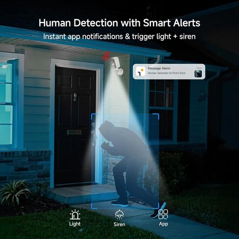 Arenti 340° Pan Wireless Security Camera Outdoor Magnetic, 3MP Battery Powered Wireless Camera for Home Security, Full-Color Night Vision, PIR AI Detection, 2-Way Audio, 2.4G WiFi Works with Alexa in Kuwait