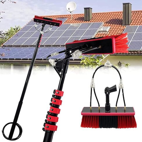 Telescopic Window Cleaning BrushExtendable Cleaner for Solar Panels & Conservatory Roofs Adjustable Head for StreakFree Shine & Easy Reach Perfect Outdoor Cleaning Tool in Kuwait