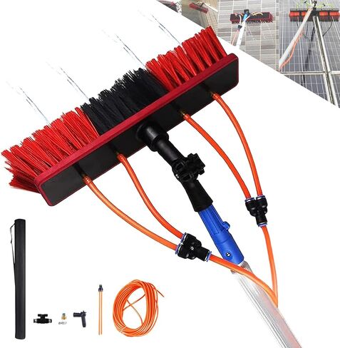 Window Cleaning Pole Water Fed Telescopic Brush Window Cleaner Kit Extendable Solar Panel Washing Equipment Cleaning Conservatory Roof in Kuwait