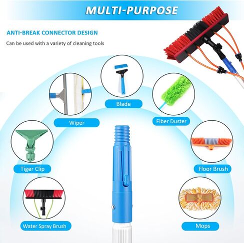 Window Cleaning Pole Water Fed Telescopic Brush Window Cleaner Kit Extendable Solar Panel Washing Equipment Cleaning Conservatory Roof in Kuwait