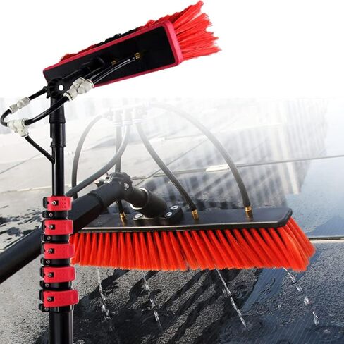High-Altitude Photovoltaic Panel Cleaning Brush with 6M Telescopic Extension Pole - Water Fed Pole System for Efficient Solar Panel & Window Cleaning in Kuwait