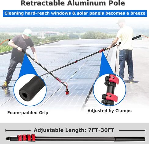 Telescopic Water Fed Pole KitUltimate Window Cleaner Brush for Solar Panels Glass & HardtoReach Areas Extension Wand for Effortless Outdoor Cleaning & StreakFree Shine in Kuwait