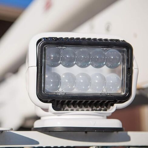 Golights Stryker ST Series 30004ST LED Searchlight, Permanent Mount with Wireless Handheld Remote Control, 360 Rotation, White Finish, for Trucks, Boats, RVs, and Work Vehicles in Kuwait