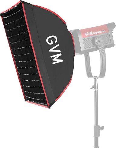 GVM Rectangular Softbox with Bowens Mount,15.75x23.6/40x60cm Grid Honeycomb Grid, Professional Portrait Photography Light Modifier for Product Shoots, Portraits in Kuwait