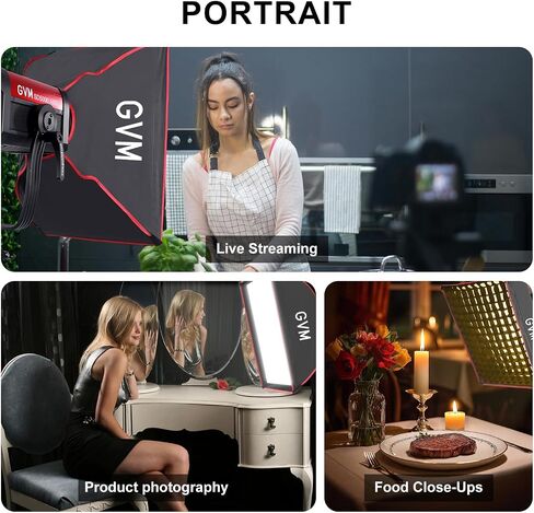 GVM Rectangular Softbox with Bowens Mount,15.75x23.6/40x60cm Grid Honeycomb Grid, Professional Portrait Photography Light Modifier for Product Shoots, Portraits in Kuwait