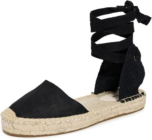 Soludos Womens Lauren Lace-Up Espadrille Noche Black 8-8.5 Medium in Kuwait