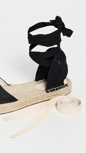 Soludos Womens Lauren Lace-Up Espadrille Noche Black 8-8.5 Medium in Kuwait