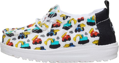 HEYDUDE Infant LILDUDE Novelty Slip On Shoe, Ivory/Multi Size 4 | Lightweight Infant Shoe with Elastic Laces, Stretch Collar & Heel Grip in Kuwait